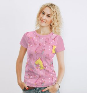 Женская футболка Единорог с мороженым
