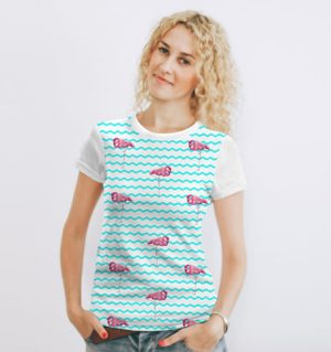 Женская футболка Фламинго